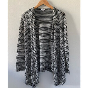 Splendid Womens Striped hooded Sweater Cardigan‎